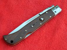 New 11" Italian Roma style Swinguard Switchblade knife Wood handles