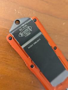 2020 MICROTECH Black Tanto Finished XHP Orange Exocet Automatic OTF 