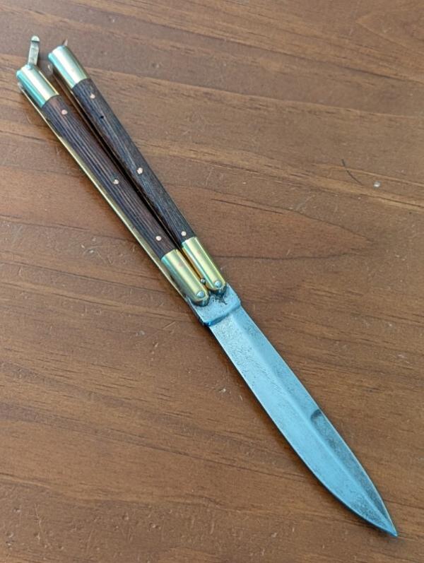 PHILIPPINES ORDINANCE BALI WITH OLD FILE BAYONET BLADE 23CM