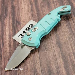 Hogue Elishewitz A01-Microswitch AUTO Folding Knife 1.95" CPM-154 Tumbled Drop Point Blade, Aquamari