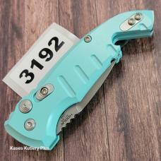 Hogue Elishewitz A01-Microswitch AUTO Folding Knife 1.95" CPM-154 Tumbled Drop Point Blade, Aquamari