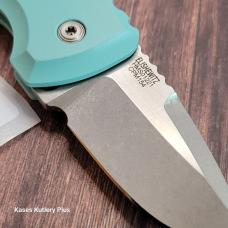 Hogue Elishewitz A01-Microswitch AUTO Folding Knife 1.95" CPM-154 Tumbled Drop Point Blade, Aquamari