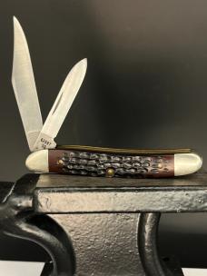 Beautiful Case Medium Jack Knife 62087 Jigged Brown Delrin - 1990s