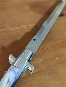 1950'S 33CM-13 INCH OVAL M. ITALY BRAZILIAN HORN 5 MM BAYONET PICKLOCK NICKEL SILVER EVERYTHING 