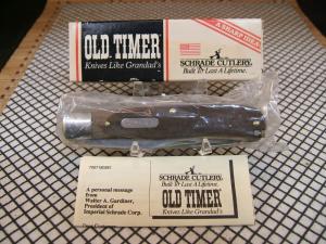 SCHRADE OLD TIMER 96OT BEARHEAD TRAPPER VINTAGE USA CARBON STEEL NEW POCKET KNIFE WBOX amp PAPERS