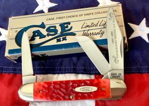 1989 Case xx Centennial Cattle knife Mdl R6345 12 SS w Red Bone Handles in Orig box