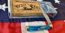 2004 Case xx Tiny Trapper (Mdl# 61154) with Caribbean Blue Bone Handles -NOS in Orig box