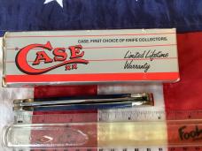 1991 Case xx Saddlehorn w/ Deep Blue Smooth Bone Handles. NOS in Orig box