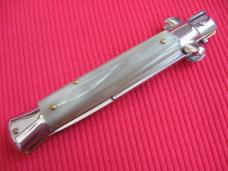 New Old Stock ITALY INOX 9" BLONDE HORN Bayonet BLADE ITALIAN STILETTO Knife