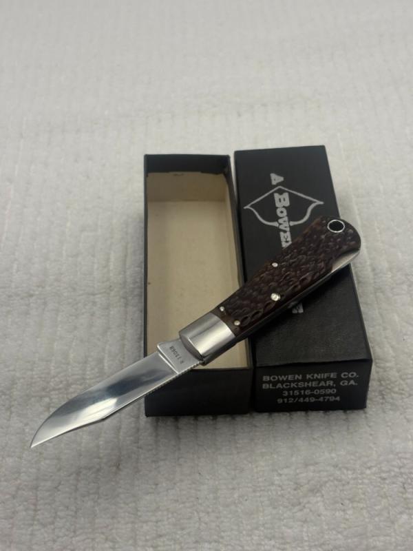 Bowen USA R1306-B 1 Blade Lockback Bullet Knife NIB