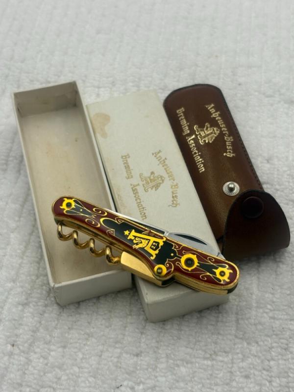 Anheuser Busch Brewing Association Multitool Bartender Tool w Stanhope Lens Showing Adolphus Busch Anheuser Busch Brewing Association Multitool Bartender Tool w Stanhope Lens Showing Adolphus Busch