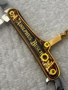 Anheuser Busch Brewing Association Multitool Bartender Tool w Stanhope Lens Showing Adolphus Busch