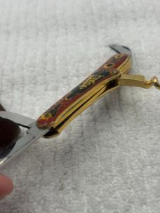 Anheuser Busch Brewing Association Multitool Bartender Tool w Stanhope Lens Showing Adolphus Busch
