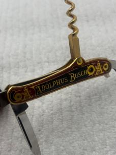 Anheuser Busch Brewing Association Multitool Bartender Tool w Stanhope Lens Showing Adolphus Busch