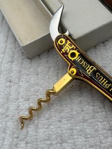 Anheuser Busch Brewing Association Multitool Bartender Tool w Stanhope Lens Showing Adolphus Busch
