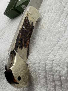Remington Vintage 1 Blade Stag Lockback Pocket Knife Quality Made In Germany