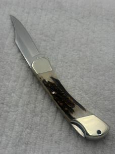 Remington Vintage 1 Blade Stag Lockback Pocket Knife Quality Made In Germany