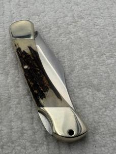 Remington Vintage 1 Blade Stag Lockback Pocket Knife Quality Made In Germany