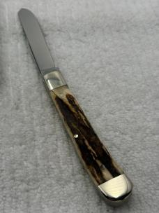 Remington Vintage 2 Blade Stag Trapper Pocket Knife Quality Made In Germany