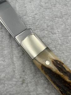 Remington Vintage 2 Blade Stag Trapper Pocket Knife Quality Made In Germany