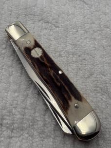 Remington Vintage 2 Blade Stag Trapper Pocket Knife Quality Made In Germany