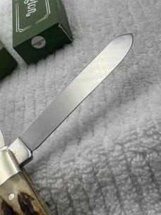 Remington Vintage 2 Blade Stag Trapper Pocket Knife Quality Made In Germany