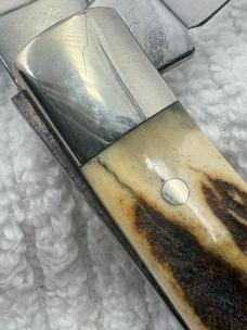 Remington Vintage 2 Blade Stag Trapper Pocket Knife Quality Made In Germany