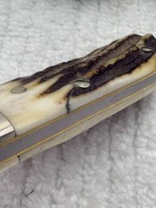 Remington Vintage 1 Blade Stag Barlow Pocket Knife Made In Germany