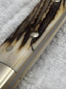 Remington Vintage 1 Blade Stag Barlow Pocket Knife Made In Germany