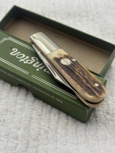 Remington Vintage 1 Blade Stag Barlow Pocket Knife Made In Germany