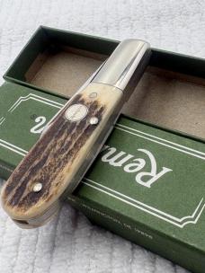 Remington Vintage 1 Blade Stag Barlow Pocket Knife Made In Germany
