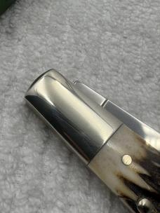 Remington Vintage 1 Blade Stag Barlow Pocket Knife Made In Germany