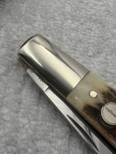 Remington Vintage 1 Blade Stag Barlow Pocket Knife Made In Germany
