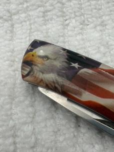 Buck 2007 525 Small  1 Blade Lockback American Flag & Eagle