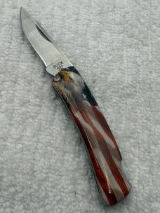 Buck 2007 525 Small  1 Blade Lockback American Flag & Eagle