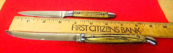 VERY VINTAGE QUEEN USA FIXED BLADE STAG BONE STEAK KNIVES MAYBE? 1960s-70s VERY VINTAGE QUEEN USA FIXED BLADE STAG BONE STEAK KNIVES MAYBE? 1960s-70s