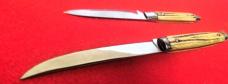 VERY VINTAGE QUEEN USA FIXED BLADE STAG BONE STEAK KNIVES MAYBE? 1960s-70s