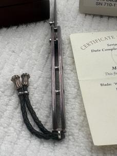 William Henry Ltd Ed #74 / 100 B10 Decade Damascus Blade MOP Inlay