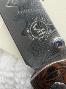 William Henry Ltd Ed #74 / 100 B10 Decade Damascus Blade MOP Inlay