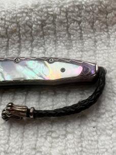 William Henry Ltd Ed #74 / 100 B10 Decade Damascus Blade MOP Inlay