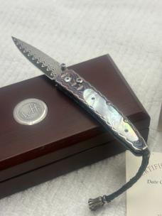 William Henry Ltd Ed #74 / 100 B10 Decade Damascus Blade MOP Inlay