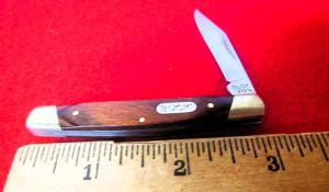 BUCK 3quot PRE-OWNED 379 ONE BLADE MINT WOOD SCALES POCKET KNIFE