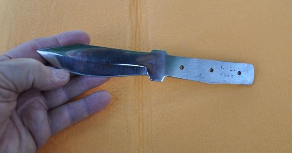 Tom Enos Guild Member 440c 8 7/8" Finished Blade Only 1/8" Stock Dated 1990 T.E. On Handle Tom Enos Guild Member 440c 8 7/8" Finished Blade Only 1/8" Stock Dated 1990 T.E. On Handle