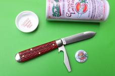 Great Eastern Cutlery Tidioute 152226STL "Crown Lifter" Cinnabar Jigged Bone