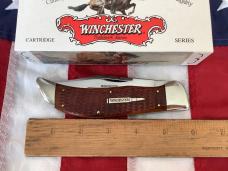 1994 Winchester Large Clasp Knife (Mdl# 19108) Cartridge Series w/ Super Slabs of Bone Handles -NOS