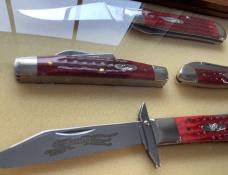 Case xx Old Red Cheetah, Russlock, mid Congress, and Butterbean - NOS
