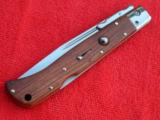 New 11" Italian Roma style Swinguard Switchblade knife Wood handles II