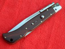 New 11" Italian Roma style Swinguard Switchblade knife Wood handles III