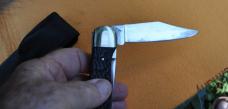 Boker Solingen Germany 2 Blade Folding Hunter 80s Near Mint Model 2020 Jigged Black Bone Loud Snap