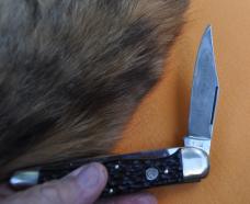 Boker Solingen Germany 2 Blade Folding Hunter 80s Near Mint Model 2020 Jigged Black Bone Loud Snap